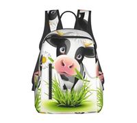 ASFgda Zaino casual con stampa mucca, per uomini e donne, resistente, leggero, zaino da viaggio, spallacci ergonomici