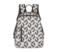 ASFgda Zaino casual da viaggio con rivestimento piatto con stampa di zampe, per uomini e donne, resistente, leggero, con spallacci ergonomici