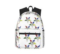 ASFgda Zaino classico con stampa di stelle orientali e stelle, zaino per scuola universitaria, zaino casual impermeabile per università, viaggi, lavoro