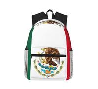 ASFgda Zaino classico da viaggio con stampa bandiera del Messico, zaino per scuola universitaria, zaino casual impermeabile per college/viaggio/lavoro
