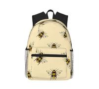 ASFgda Zaino classico da viaggio con stampa di api miele, zaino per scuola universitaria, zaino casual impermeabile per college/viaggio/lavoro