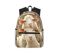 ASFgda Zaino classico da viaggio con stampa di pecore e agnelli, zaino per scuola universitaria, zaino casual impermeabile per università, viaggi, lavoro