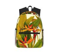 ASFgda Zaino classico da viaggio con stampa di uccelli tropicali del paradiso, zaino per scuola universitaria, zaino casual impermeabile per università, viaggi, lavoro