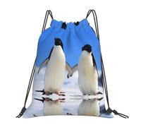 ASFgda Zaino con coulisse con stampa pinguino borsa sportiva per palestra viaggio yoga spiaggia zaino per uomo donna