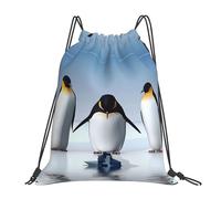 ASFgda Zaino con coulisse con stampa pinguino borsa sportiva per palestra viaggio yoga spiaggia zaino per uomo donna