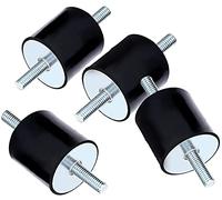 ASFINS Antivibranti in Gomma M6 Supporti Gomm Antivibrazione Silent Block M6 Isolatore in Gomma Antivibrazione per Barche Automatiche Silentblock, 4 Pezzi (25 * 20, M6*18)