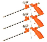 Asfrode 3 pistole a schiuma, pistola in schiuma PU, pistola professionale in metallo, con manico in plastica per professionisti, fai da te, per sigillare e sigillare (arancione)