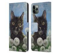 ASH EVANS GATTI NERI 2 CUSTODIA COVER A PORTAFOGLIO PER APPLE iPHONE TELEFONI