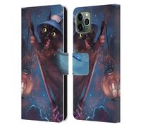 ASH EVANS GATTI NERI 2 CUSTODIA COVER A PORTAFOGLIO PER APPLE iPHONE TELEFONI