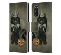 ASH EVANS GATTI NERI 2 CUSTODIA COVER A PORTAFOGLIO PER SAMSUNG TELEFONI 1