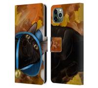 ASH EVANS GATTI NERI CUSTODIA COVER A PORTAFOGLIO PER APPLE iPHONE TELEFONI