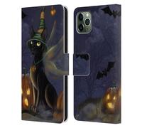 ASH EVANS GATTI NERI CUSTODIA COVER A PORTAFOGLIO PER APPLE iPHONE TELEFONI