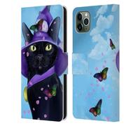 ASH EVANS GATTI NERI CUSTODIA COVER A PORTAFOGLIO PER APPLE iPHONE TELEFONI
