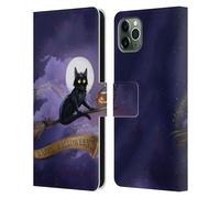 ASH EVANS GATTI NERI CUSTODIA COVER A PORTAFOGLIO PER APPLE iPHONE TELEFONI
