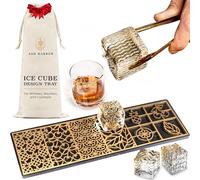 Ash Harbor (Botanicals) - Stampo per cubetti di ghiaccio trasparente per bourbon e cocktail in 5 secondi, stampo per cubetti di ghiaccio per whisky, accessori da barista, cocktail di ghiaccio