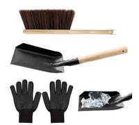 Ash Shovel - Iron & Wood, 14,57 x 3,94 in Rust-Resistant | Heat Resistant Handle Fireplace Ash Remover, Fire Pit Maintenance Set For Wood Stoves, Campfires, Hearths, And Outdoor Fire Pits