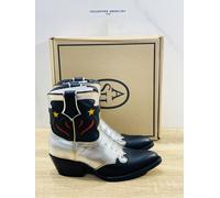Ash Texano donna Petra pelle silver nero Made in Mexico luxury boot western 39