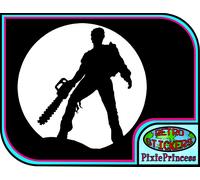 Ash Vs il Male Dead Zombie Fear Walking D3 Adesivo Vinile Horror Vetrina Film