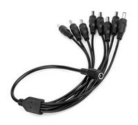 ASHATA 1 Cavo Splitter di Alimentazione Femmina da 8 a Maschio, convertitore Adattatore di Cavo Splitter Alimentatore CC per Telecamera CCTV, Strisce LED