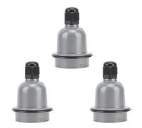 ASHATA 3 Pezzi Portalampada E27 in Ceramica Isolamento Termico Attacco | Guscio in alluminio pressofuso, design anti-fusione, base a vite standard, lampada universale