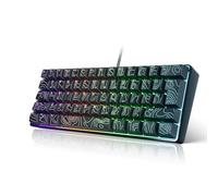 ASHATA 61 Tasti Tastiera di Gioco Retroilluminato RGB Tastiera da Gioco con 25 Tasto Nessun Conflitto per PC Laptop USB Wired