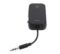 ASHATA Adattatore Bluetooth 5.4 per Auto, Trasmettitore 2 in 1 per Chiamate Tramite Altoparlante e Ricevitore Audio Wireless con Decodifica SBC HD e Portata di 10 M, per Autoradio e