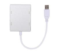 ASHATA Adattatore da USB 3.0 a e VGA, Adattatore Multifunzione in Lega di Alluminio da USB 3.0 a VGA//LAN/DVI
