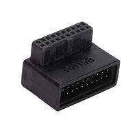 ASHATA Adattatore di Prolunga USB 3.0 19/20 Pin Maschio da 90 Gradi a Femmina, Connettore Angolato a 90 Gradi Verso l'Alto per Scheda Madre Scheda Madre(PH19B Integrale)