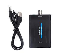 ASHATA Adattatore HDMI a BNC, Video Composito da HDMI a BNC e Adattatore per convertitore di Segnale da 3,5 mm 480i 576i Supporto per NTSC/Pal, convertitore HDMI BNC Compatibile