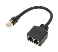 ASHATA Adattatore per Sdoppiatore di Rete Ethernet RJ45, 1 a 2, CAT8, LAN Splitter