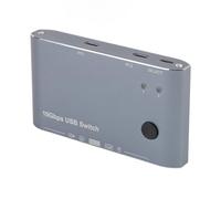 ASHATA Adattatore Switch USB, Ampia compatibilità, 2 Computer Condividono 4 Porte USB, Trasferimento Dati a 10 Gbps per Utenti /