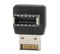 ASHATA Adattatore USB 3.1 Tipo E Convertitore di Intestazione USB C Verticale a Gomito di 90 Gradi per Scheda Madre del Computer(PH74B)
