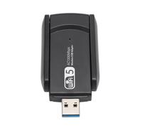 ASHATA Adattatore wireless USB Adattatore di rete WiFi Fast Dual Band per 10 11 OS X Nero 1 dispositivo