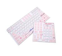 ASHATA Adesivi Universali per Tastiera Inglese, Rosa e Bianchi per Meccanica da 84 a 108 Tasti PC/Computer/Laptop