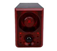 ASHATA Allarme con Sensore di Movimento Solare con Sirena da 130 DB, Luce | Custodia in ABS, Ricaricabile Tramite Energia Solare e USB, 13 Suoni e Registrazione Vocale, 3 modalità Intelligenti per la