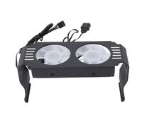 ASHATA ARGB RAM Radiatore Modulo di Memoria del Computer Dissipatore di Calore, Raffreddatore a Doppia Ventola PWM per DDR DDR2 DDR3 DDR4 DDR5, 1000 4500 RPM Controllo Intelligente della Temperatura