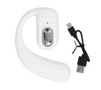 ASHATA Auricolare, Auricolare Wireless con Microfono di Cancellazione del Rumore, a Orecchio Singolo, Wireless con Gancio per le Orecchie Sportive (WHITE)