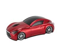 ASHATA Auto Wireless a 2,4 GHz, Mouse, Auto -rimbalzo Decorazione del Desktop per Mouse per Wireless per Ufficio PC (rosso)