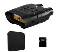 ASHATA Binocoli della Visione Notturna FHD, Zoom 5X, TFT HD da 2,4 Pollici, con Microfono, Video e Riproduzione di Foto, Stabilizzati Anti -Shake, con Una Scheda TF da 32 GB da 32 GB
