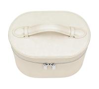 ASHATA Borsa Cosmetica Portatile Custodia Leggera per Trucco per Donne e Ragazze Materiale PU per Viaggi (Beige)