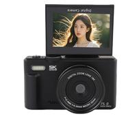 ASHATA Camera Digitale HD 5K, 75 MP UHD 18x Zoom Ottico Zoom da 3 Pollici a Schermo Wifi con Flash, per Video Fotografici e Avventure All'aperto (BLACK)