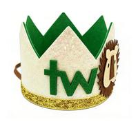 ASHATA Cappello da Compleanno per Bambini con Leone, Divertente Accessorio Fotografico per Avventure Nella Giungla, Morbido Tessuto Non Tessuto, Perfetto per Feste di Ragazzi e Ragazze (B)