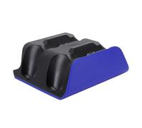 ASHATA Caricabatterie di controllo Supporto comodo con ricarica efficiente dei controlli della console di gioco caricatore doppio per sottile, controlli con bordi in policarbonato ABS (blu, nero)