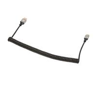 ASHATA Cavo da Mini a, Cavo a Spirale da Mini a, Adattatore Convertitore Video HD 4K, Cavo di Prolunga da 1,5 M, per Monitor TV con Fotocamera (Cavo a Molla Maschio HD Maschio a