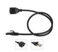ASHATA Cavo di Prolunga Ethernet, Maschio a Femmina con Foro per Vite Cavo Adattatore Riparabile per Componenti di Reti LAN Router Modem PC Computer Laptop (0,5 M)