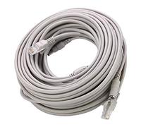 ASHATA Cavo Ethernet, 5M / 10M / 15M / 20M RJ45 + DC Cavo Ethernet CCTV Testa Maschio e Femmina Jack 2.1mm / 5.5mm per telecamere IP Sistema NVR 10 Mbps / 100 Mbps(20M)