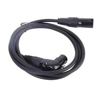 ASHATA Cavo Microfono XLR, 2 Pezzi Cavo Prolunga Microfono XLR Femmina da 90 Gradi a XLR Maschio Dritto, Cavo Connettore Microfono a 3 Pin di Ricambio per Studio di Registrazione (1,8