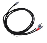 ASHATA Cavo USB C a 2 Porte, Sdoppiatore a Y da 24 Bit Tipo C a 2 Jack Maschio per Home Theater, Lettori DVD, Amplificatori (#1)