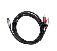 ASHATA Cavo USB C a Doppio Stereo 1,8m Placcato Oro OFC | Cavo Type C to Splitter Y Adapter, Chip 16bit 48kHz, Guaina PVC, per Amplificatore Diffusore Home Theater, Compatibile