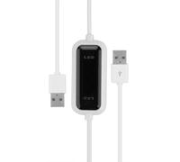 ASHATA Cavo USB per Il Trasferimento Dati da PC, Cavo USB 2.0, Cavo Dati da PC Portatile a PC con Indicatore LED, per Windows 2000 / XP/Vista / 7/8